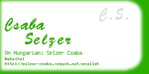 csaba selzer business card